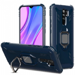 Kuori Xiaomi Redmi 9 Carbon Look Tukirenkaalla