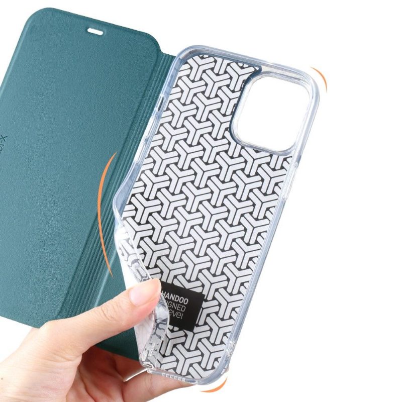 Case iPhone 12 Mini Murtumaton Puhelinkuoret Kotelot Flip Keinonahkaa