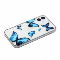 Case iPhone 12 Mini Murtumaton Puhelinkuoret Siniset Perhoset