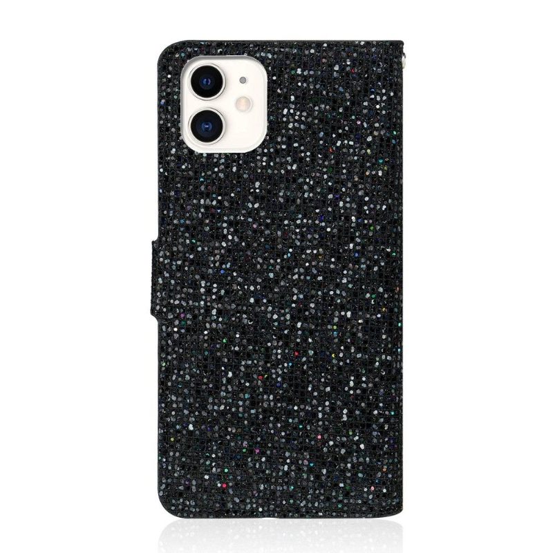 Kotelot iPhone 12 Mini Glitter-korttikotelo