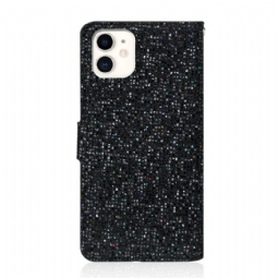 Kotelot iPhone 12 Mini Glitter-korttikotelo