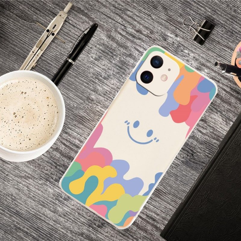 Kuori iPhone 12 Mini Silicone Smiling Splash