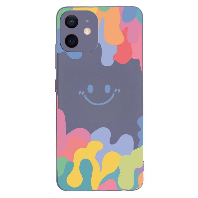 Kuori iPhone 12 Mini Silicone Smiling Splash