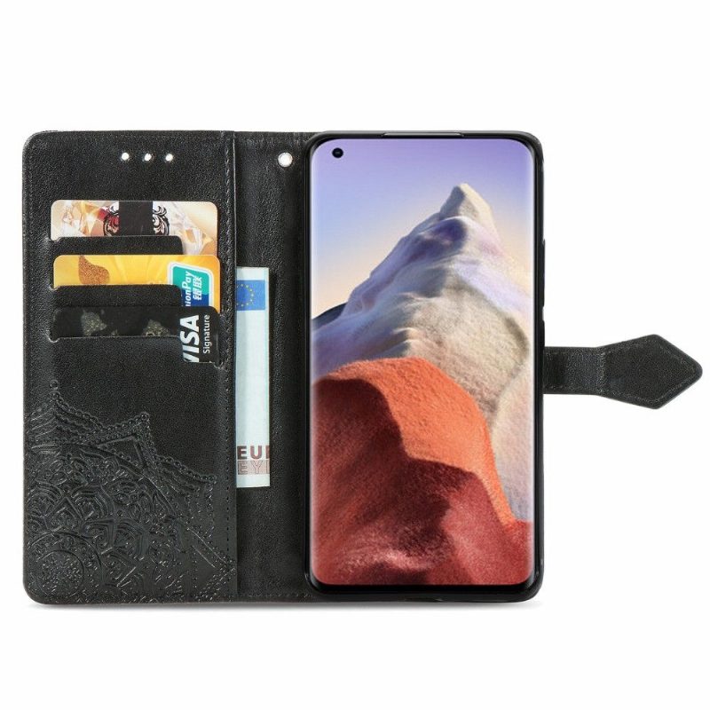 Flip Case Xiaomi Mi 11 Ultra Hemming Mandala Relief Faux Leather