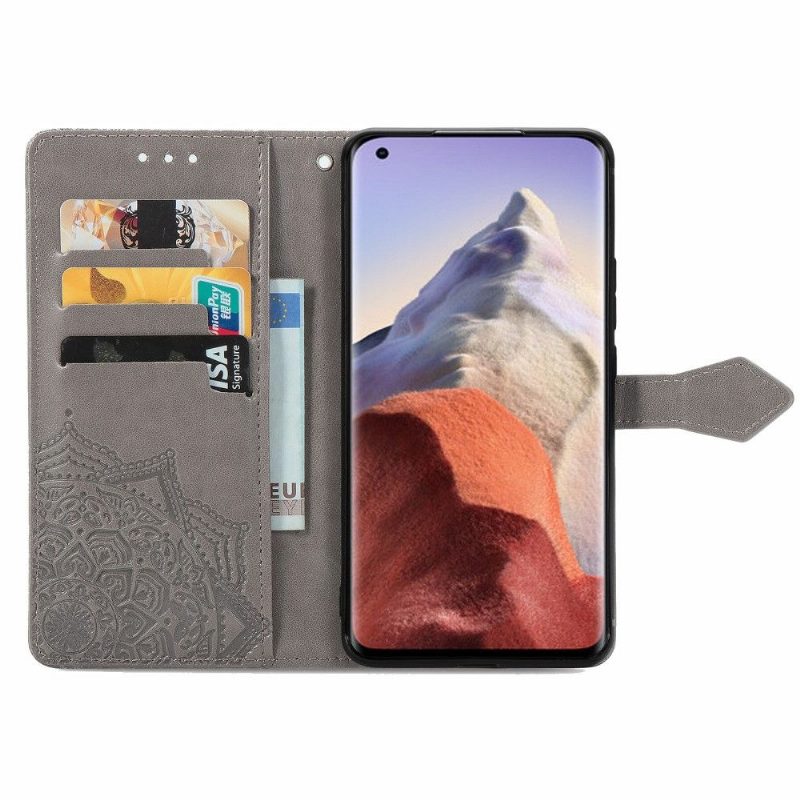 Flip Case Xiaomi Mi 11 Ultra Hemming Mandala Relief Faux Leather