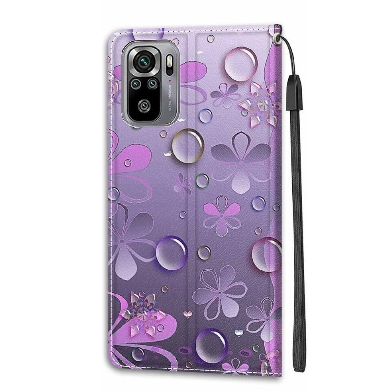 Kotelot Xiaomi Redmi Note 10 4G / Note 10S Suojakuori Purple Flowers -kuva