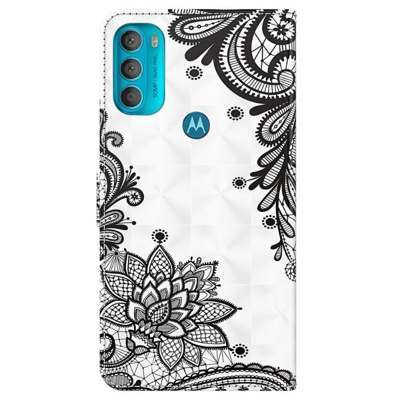 Kotelot Motorola Moto G71 5G Flowers Lace