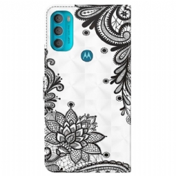 Kotelot Motorola Moto G71 5G Flowers Lace