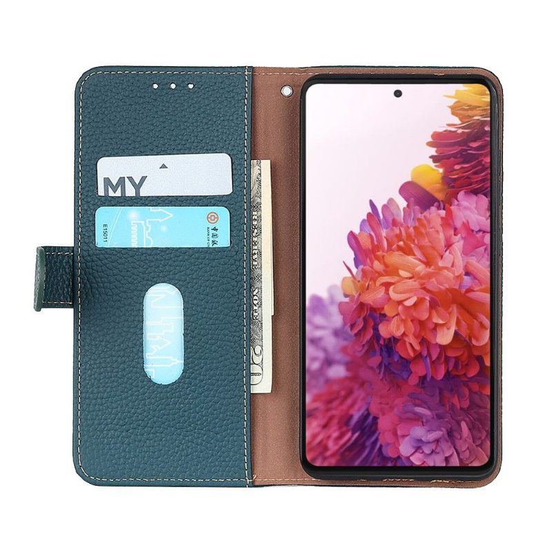 Flip Case Samsung Galaxy A22 5G Hemming Khazneh Rakeinen Nahka