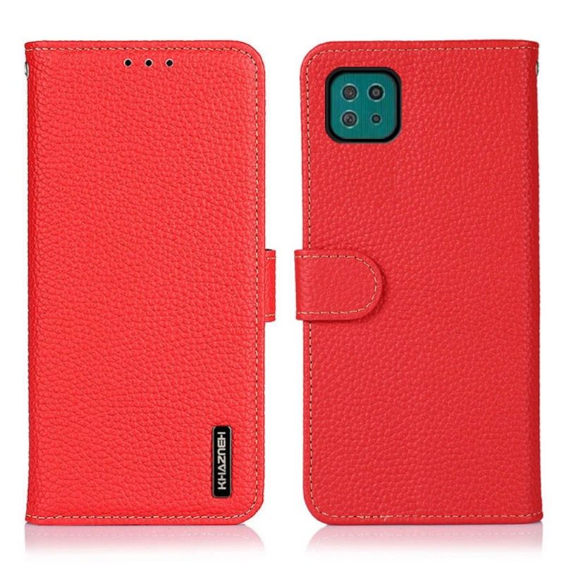 Flip Case Samsung Galaxy A22 5G Hemming Khazneh Rakeinen Nahka