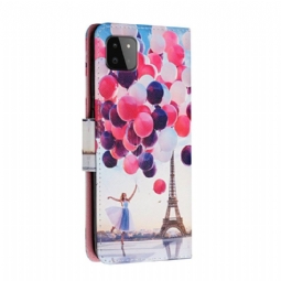 Kotelot Samsung Galaxy A22 5G Eiffel-tornin Ilmapallotyttö