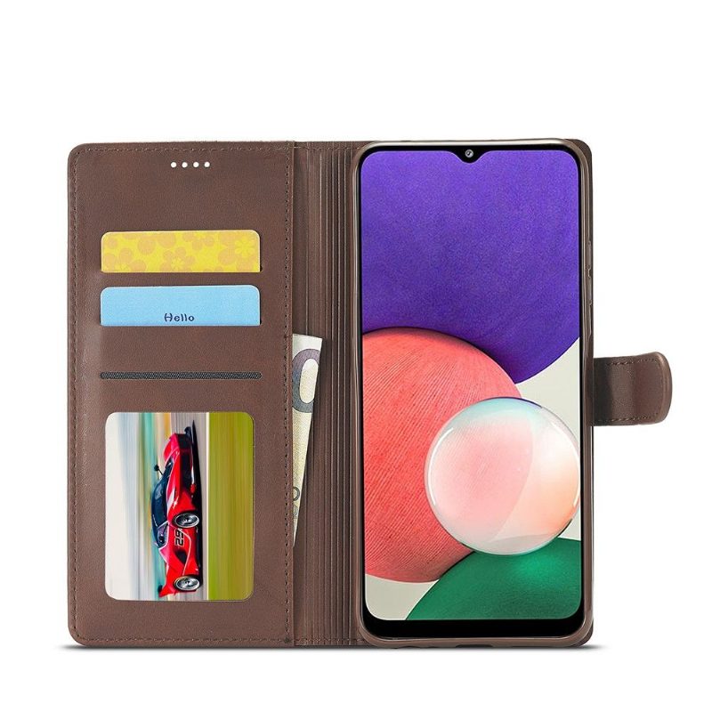 Kuoret Samsung Galaxy A22 5G Kotelot Flip Leather Effect Lc.imeeke