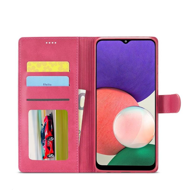 Kuoret Samsung Galaxy A22 5G Kotelot Flip Leather Effect Lc.imeeke