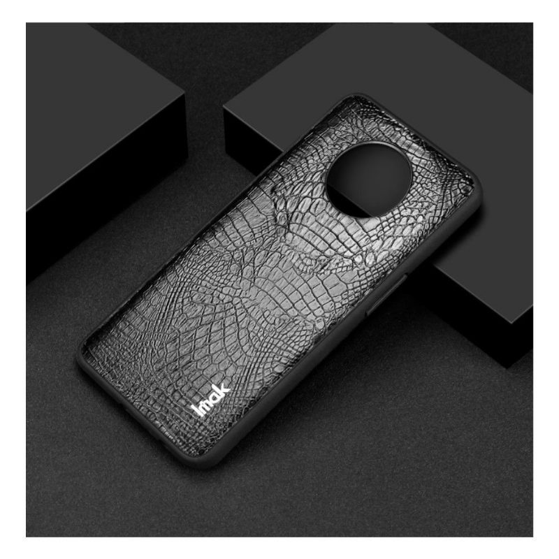 Kuori OnePlus 7T Suojakuori Imak Croco Effect Black