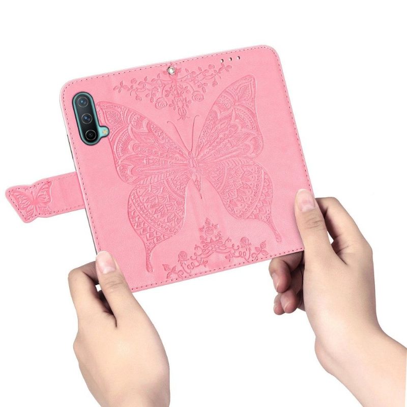 Nahkakotelo OnePlus Nord CE 5G Butterfly Relief