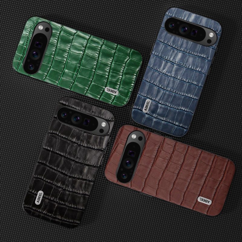 Kuori Google Pixel 9 Pro Xl Abeel Crocodile Effect -nahkaa