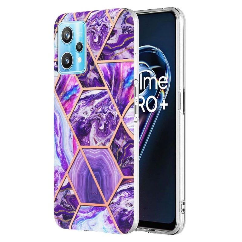 Kuori Realme 9 Pro Plus Suojakuori Marmorikuviogeometria