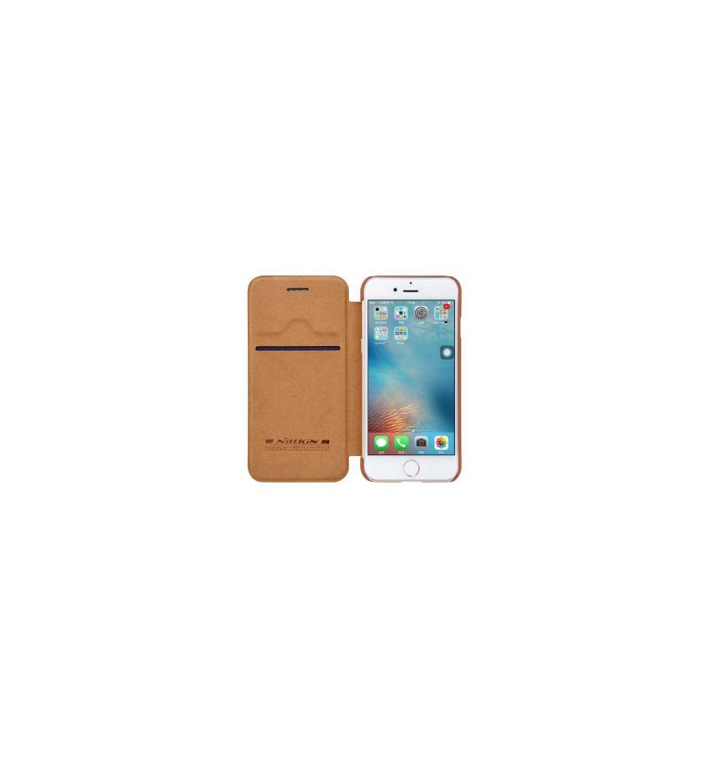 Kotelot iPhone SE 2022 Qin Series Nillkin Faux Leather - Havanna