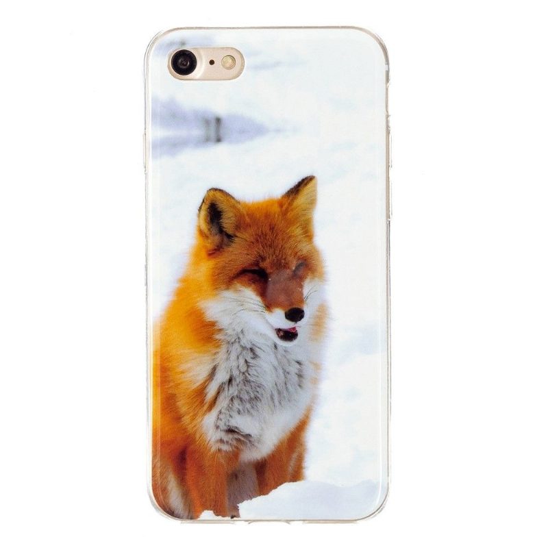 Kuori iPhone SE 2022 Fluoresoiva Red Fox