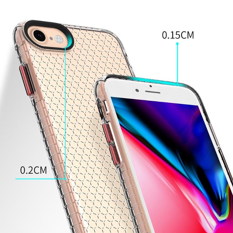 Kuori iPhone SE 2022 Silicone Honeycomb