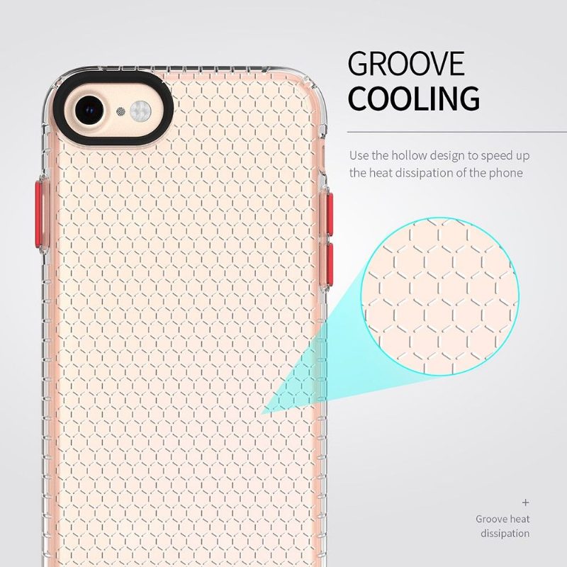 Kuori iPhone SE 2022 Silicone Honeycomb