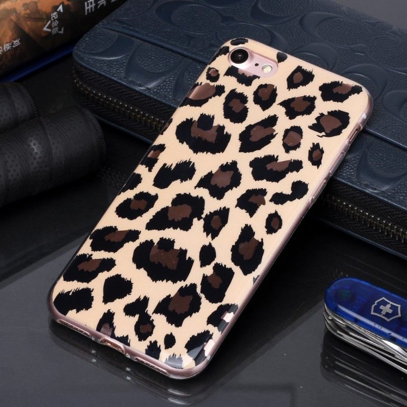 Kuori iPhone SE 2022 Suojakuori Leopard-geelissä