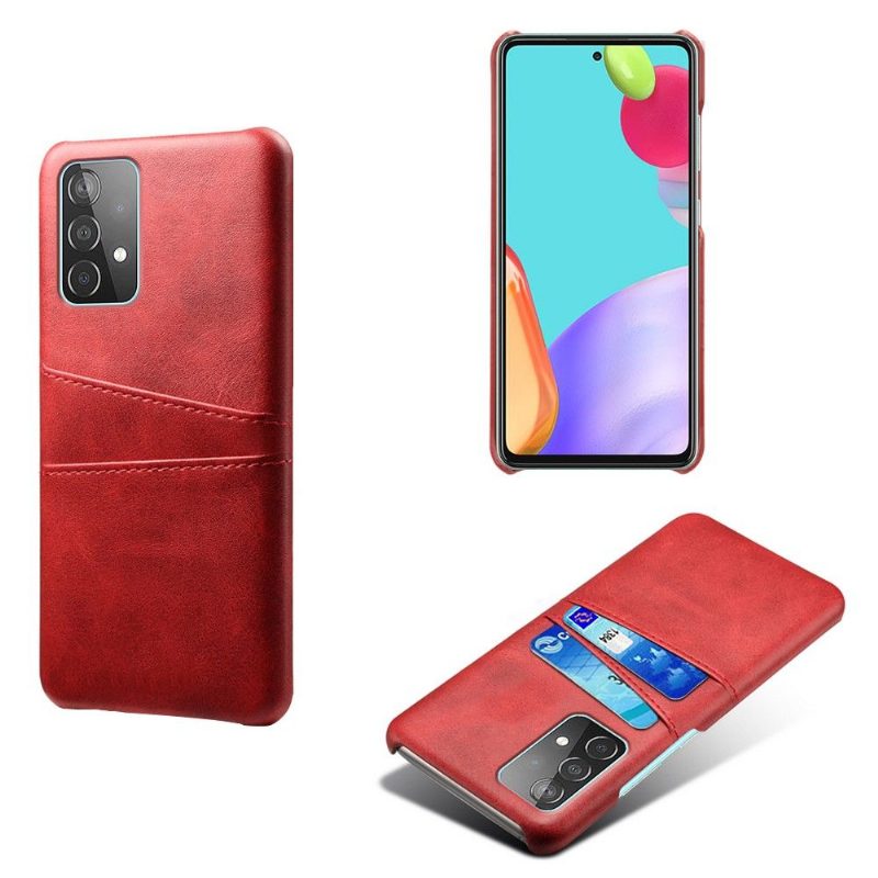 Case Samsung Galaxy A72 4G / A72 5G Murtumaton Puhelinkuoret Melody Leather Effect -korttikotelo