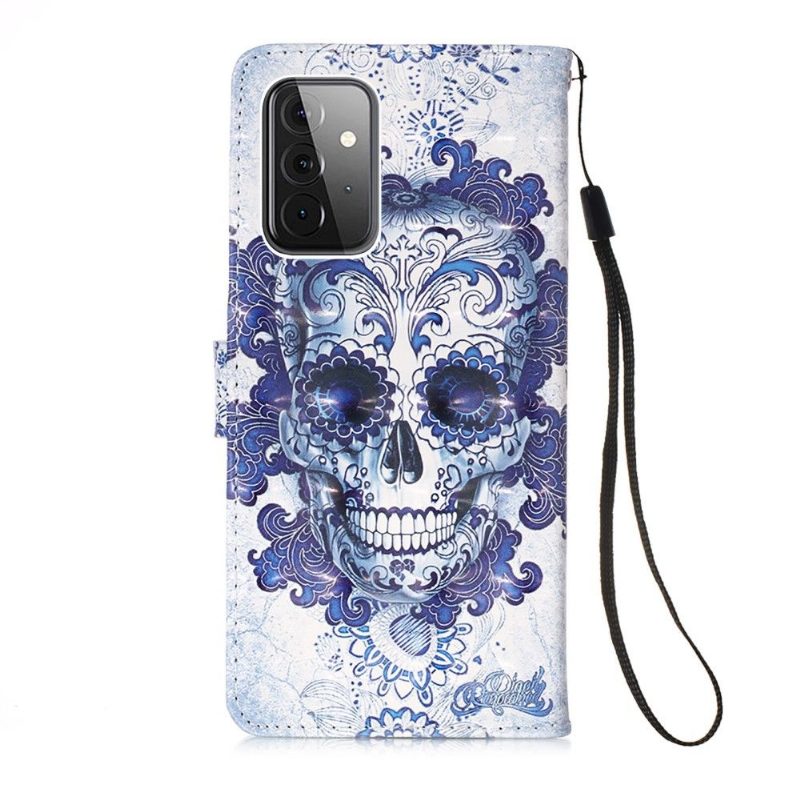 Flip Case Samsung Galaxy A72 4G / A72 5G Hemming Calavera Kuvio