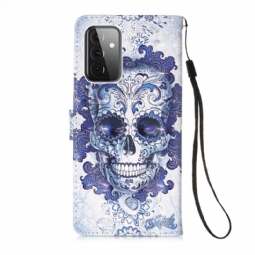 Flip Case Samsung Galaxy A72 4G / A72 5G Hemming Calavera Kuvio