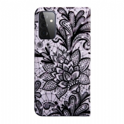 Flip Case Samsung Galaxy A72 4G / A72 5G Hemming Pitsikukka