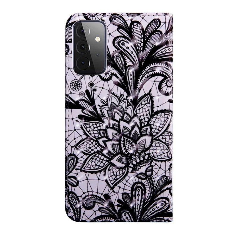 Flip Case Samsung Galaxy A72 4G / A72 5G Hemming Pitsikukka