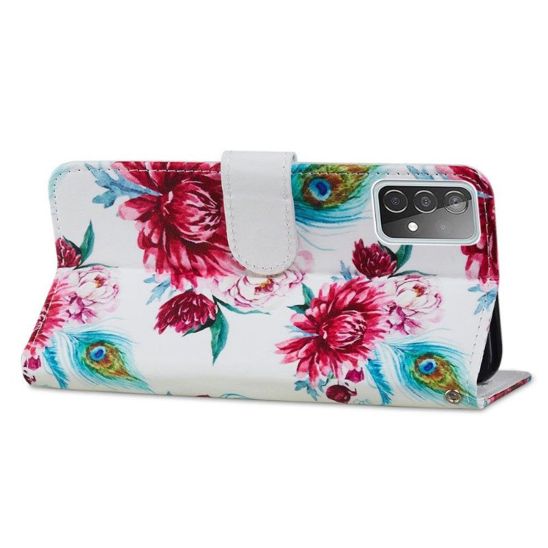 Kotelot Samsung Galaxy A72 4G / A72 5G Peacock Flower