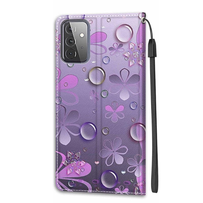 Kotelot Samsung Galaxy A72 4G / A72 5G Purple Flowers -kuva