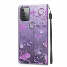 Kotelot Samsung Galaxy A72 4G / A72 5G Purple Flowers -kuva