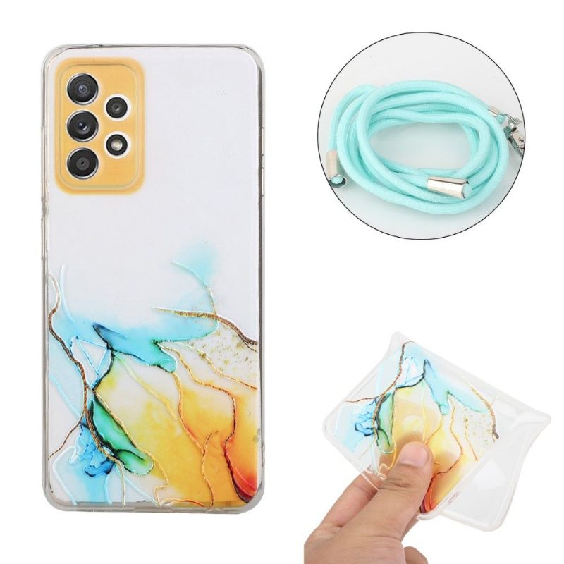 Kuori Samsung Galaxy A72 4G / A72 5G Hemming Marble Nauhalla Olkahihnalla