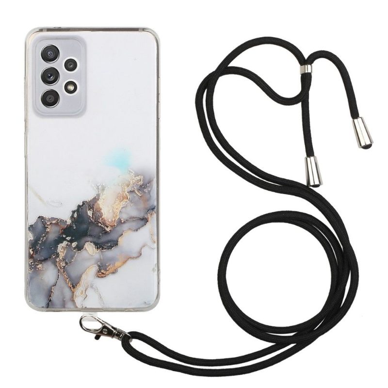 Kuori Samsung Galaxy A72 4G / A72 5G Hemming Marble Nauhalla Olkahihnalla