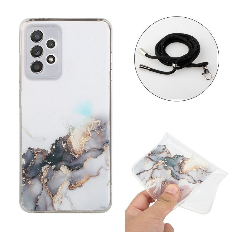 Kuori Samsung Galaxy A72 4G / A72 5G Hemming Marble Nauhalla Olkahihnalla