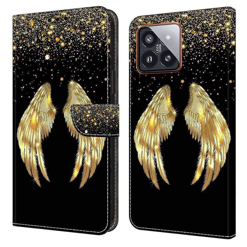 Kotelot Xiaomi 14 Pro Golden Wings Suojakuori