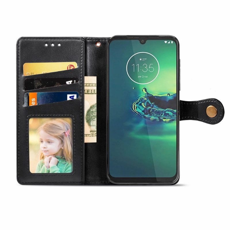 Nahkakotelo Motorola Moto G8 Plus Murtumaton Puhelinkuoret Indila Keinonahkainen Korttikotelo