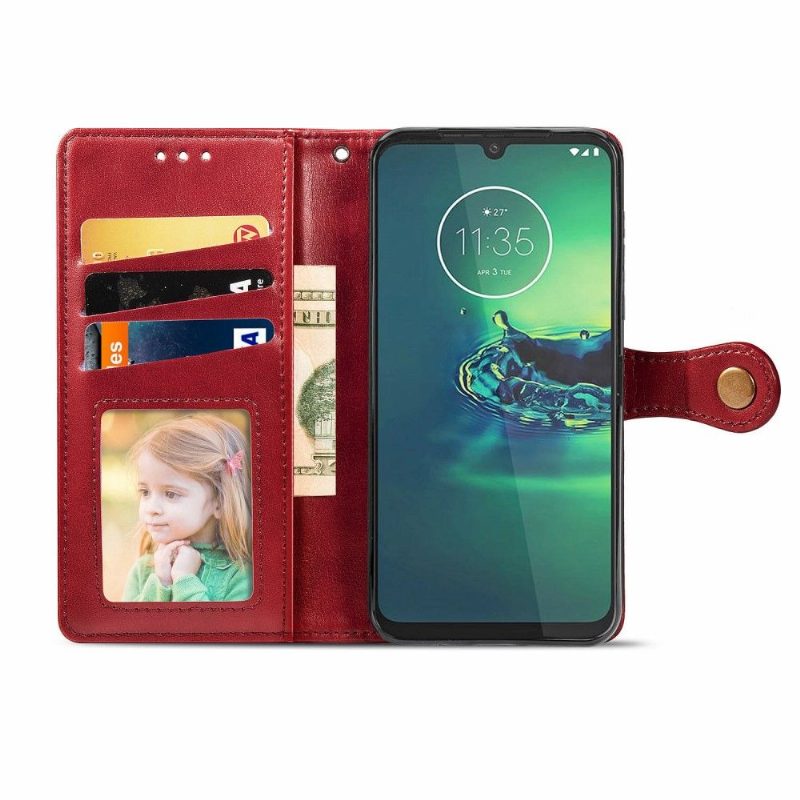 Nahkakotelo Motorola Moto G8 Plus Murtumaton Puhelinkuoret Indila Keinonahkainen Korttikotelo