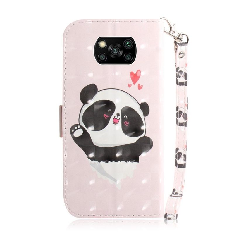 Flip Case Poco X3 / X3 Pro / X3 NFC Hemming Suloinen Panda