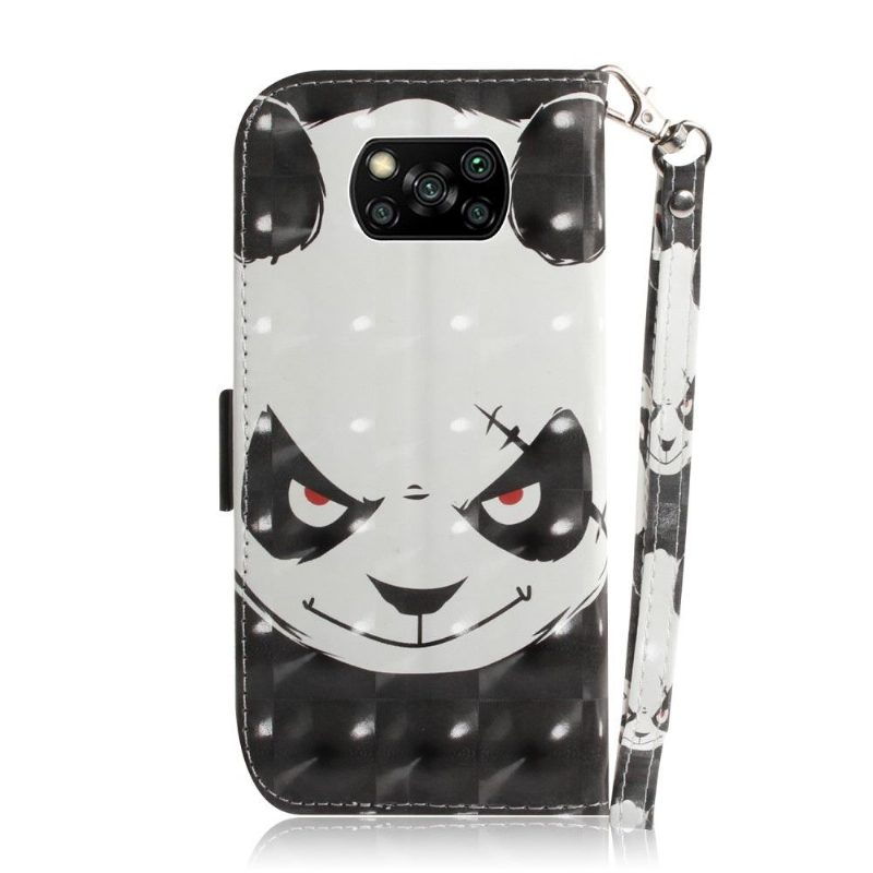 Nahkakotelo Poco X3 / X3 Pro / X3 NFC Evil Panda