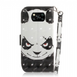 Nahkakotelo Poco X3 / X3 Pro / X3 NFC Evil Panda