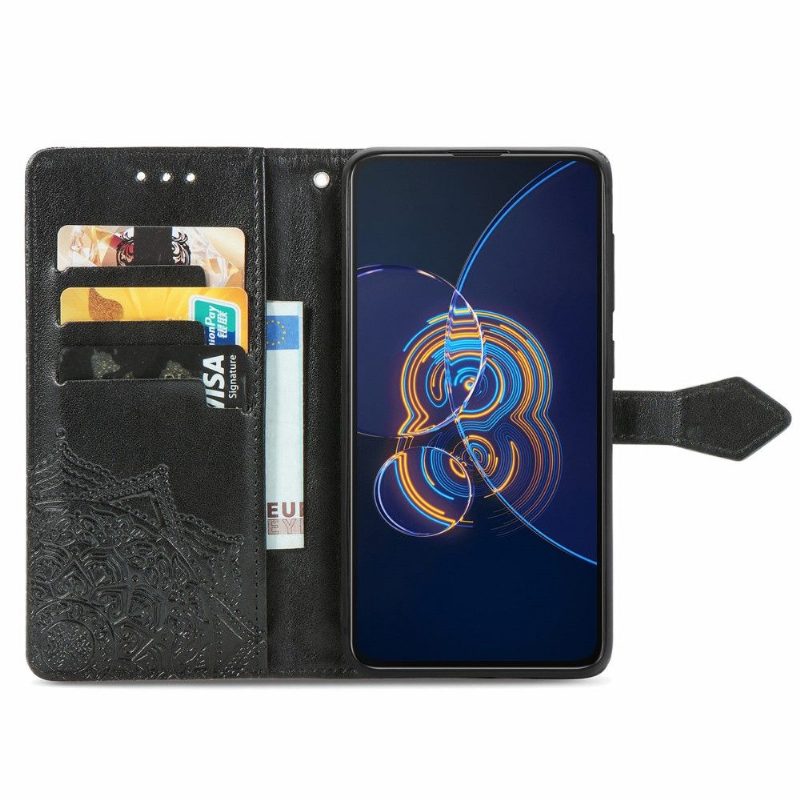 Kotelot Asus Zenfone 8 Flip Alkuperäinen Mandala Relief Faux Leather