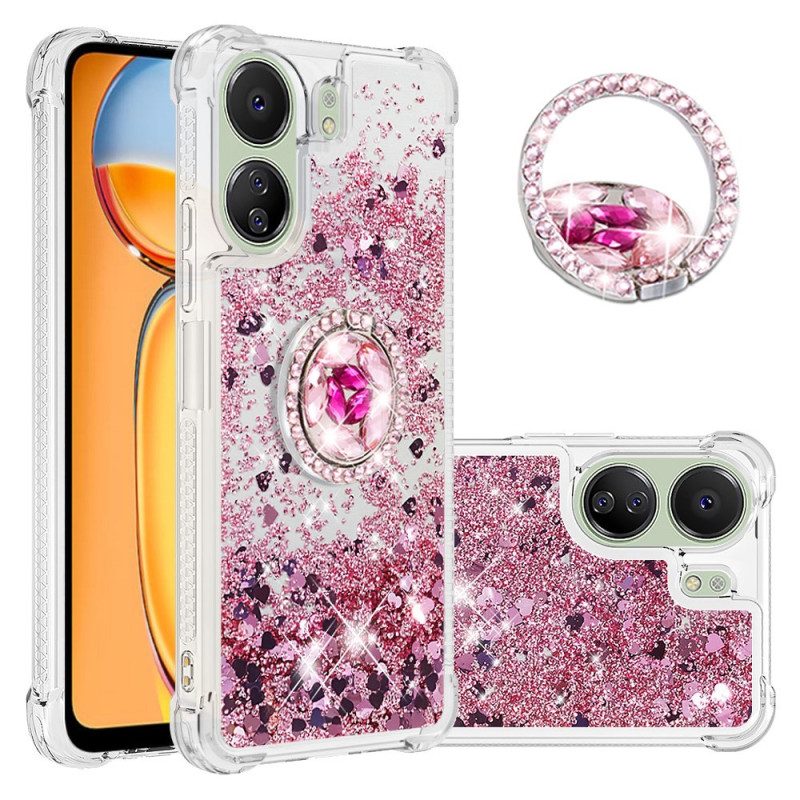 Case Poco C65 Puhelinkuoret Glitter Ring -tuki