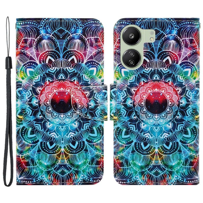 Kotelot Poco C65 Mandala-kuvio Hihnalla