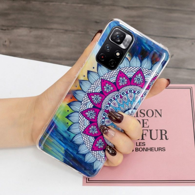 Kuori Xiaomi Redmi Note 11 Pro Plus 5G Hemming Fluoresoiva Värillinen Mandala