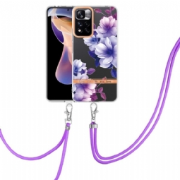 Kuori Xiaomi Redmi Note 11 Pro Plus 5G Suojakuori Kiristysnyörillä Begonia Flower