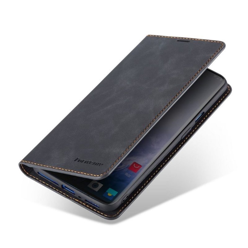 Flip Case OnePlus 7 Pro Hemming Forwenw Mat Keinonahkaa