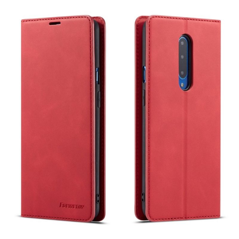 Flip Case OnePlus 7 Pro Hemming Forwenw Mat Keinonahkaa